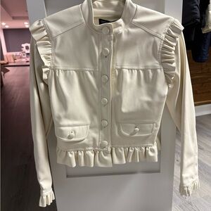 Central Park West Owen girly moto jacket ivory